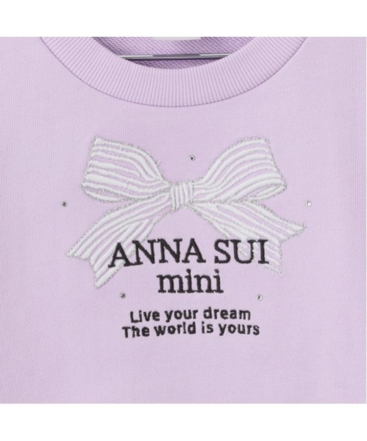 アナ スイ・ミニ(ANNA SUI mini)のリボンロゴ刺しゅうトレーナー3