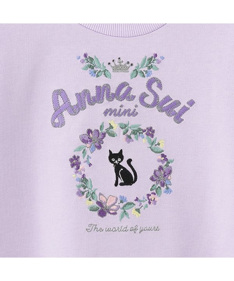 ☆ネコ刺しゅう長袖トレーナー(その他) | ANNA SUI mini(アナ ☆ネコ刺しゅう長袖トレーナー(その他) | ANNA SUI mini(アナ