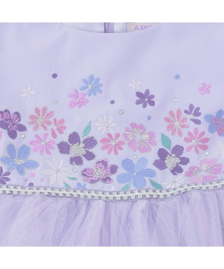 アナ スイ・ミニ(ANNA SUI mini)の【Premium】花刺しゅうティアードチュールドレス4
