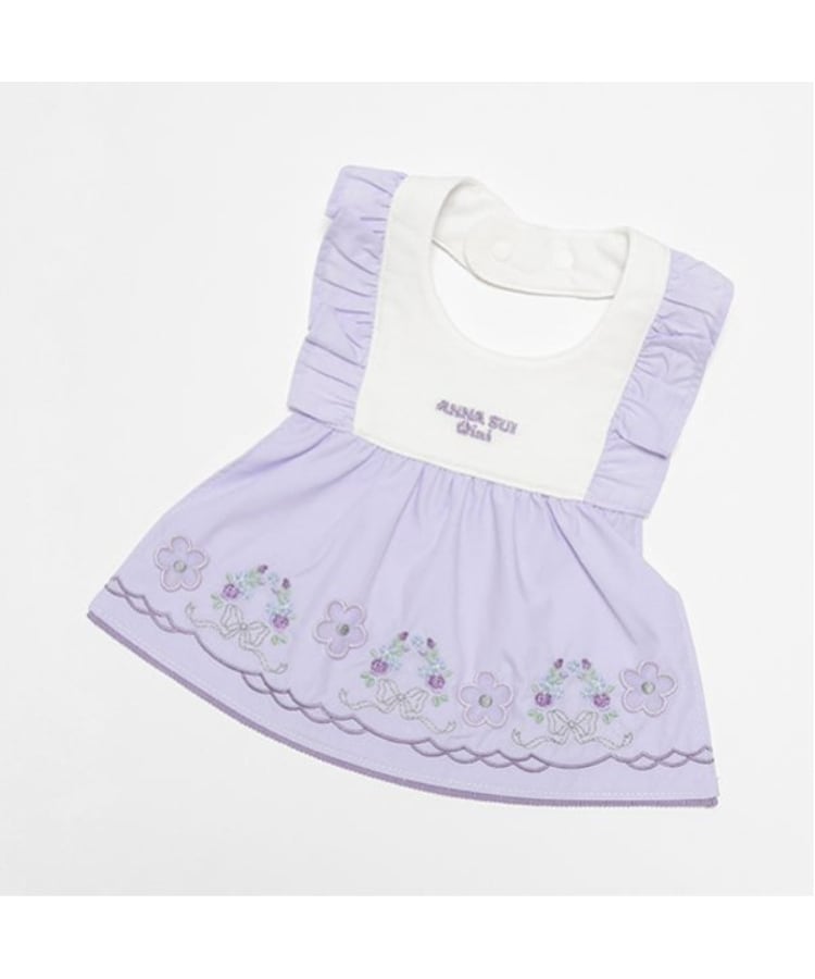 アナ スイ・ミニ(ANNA SUI mini)のお花刺しゅうスタイ ラベンダー(080)