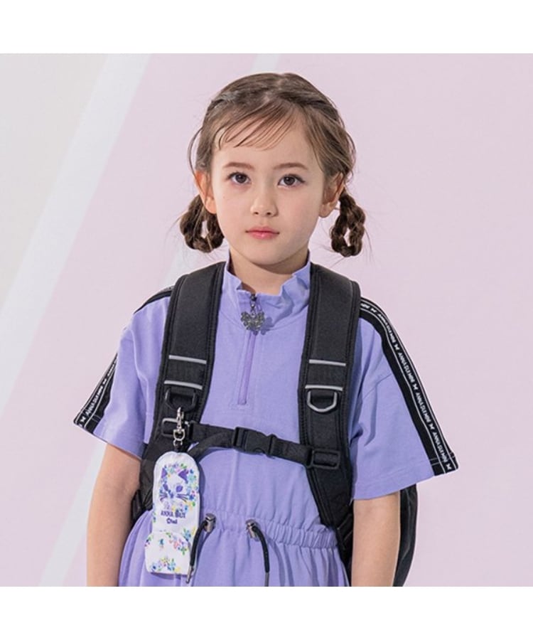 アナ スイ・ミニ(ANNA SUI mini)のフラワーリース柄リール付きキーケース ホワイト(001)