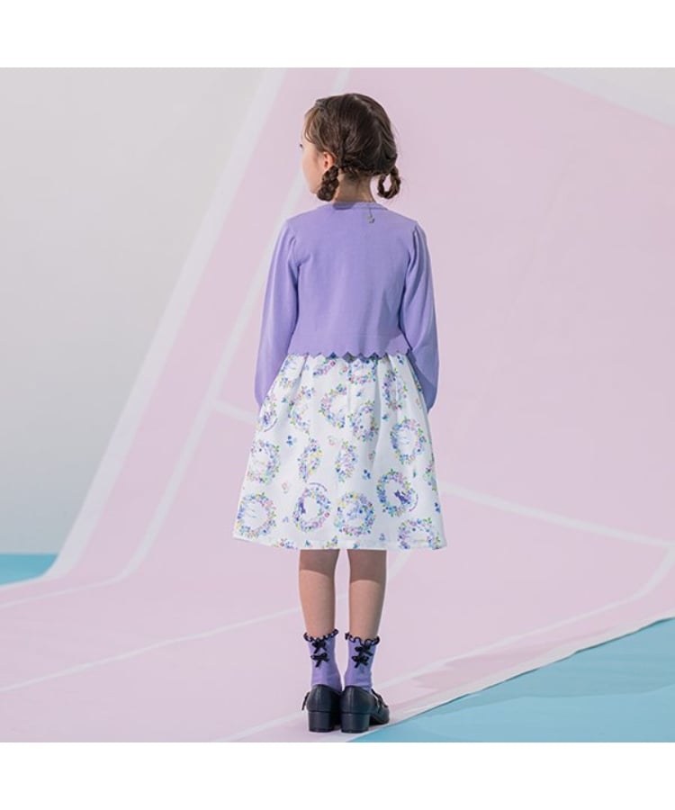 アナ スイ・ミニ(ANNA SUI mini)のフラワーリース柄布帛ワンピース11