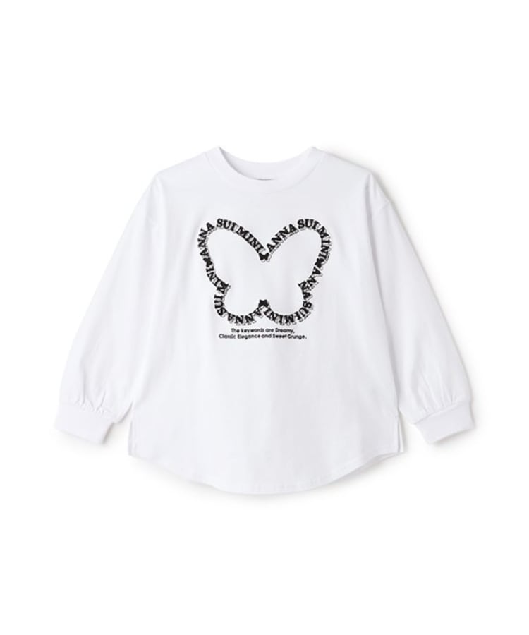 蝶ロゴ長袖Tシャツ(Tシャツ) | ANNA SUI mini(アナ スイ 蝶ロゴ長袖Tシャツ(Tシャツ) | ANNA SUI mini(アナ スイ