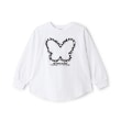 アナ スイ・ミニ(ANNA SUI mini)の蝶ロゴ長袖Tシャツ ホワイト(001)