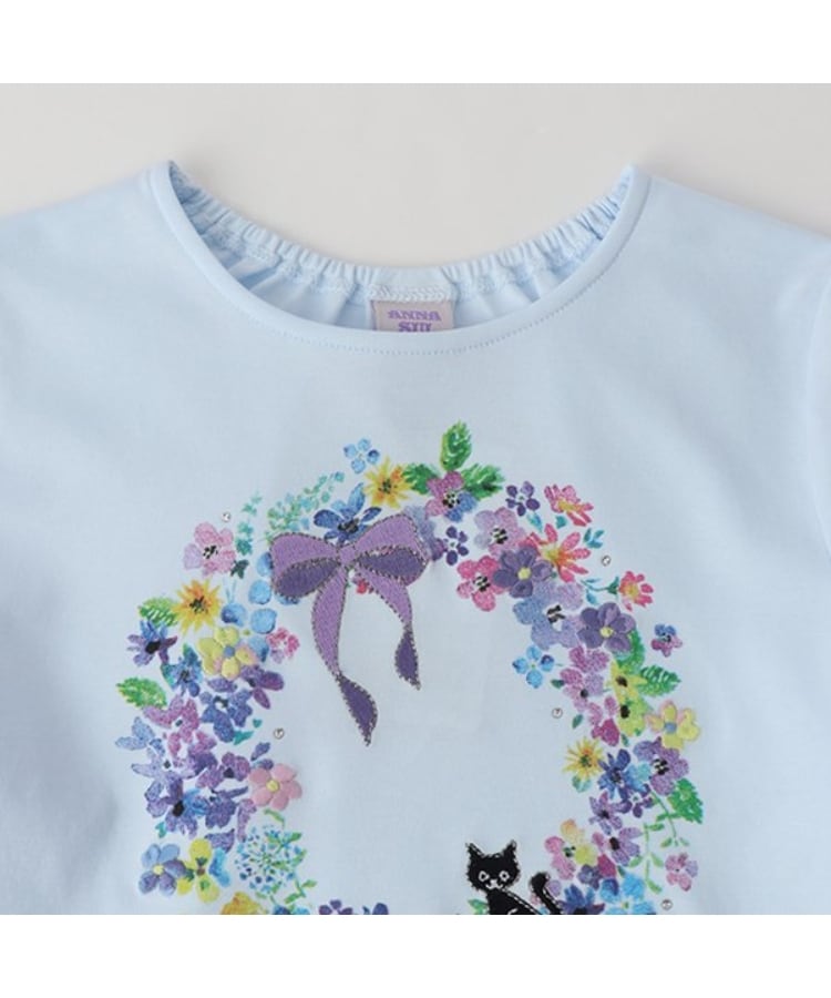 アナ スイ・ミニ(ANNA SUI mini)のフラワーリースネコプリント長袖Tシャツ2