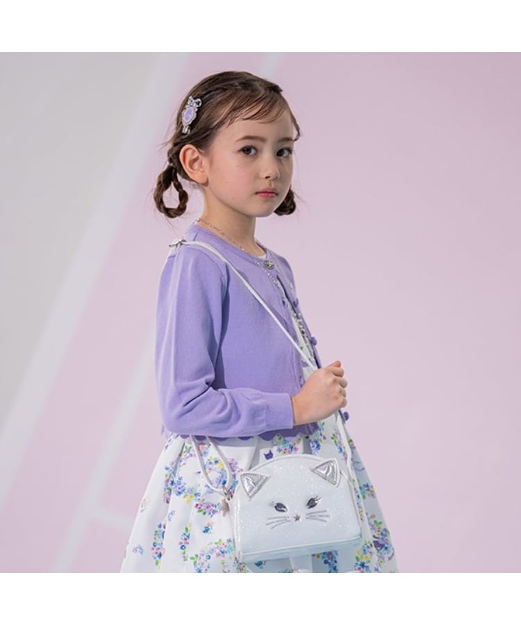 アナ スイ・ミニ(ANNA SUI mini)のネコキラキラショルダーバッグ オフホワイト(003)