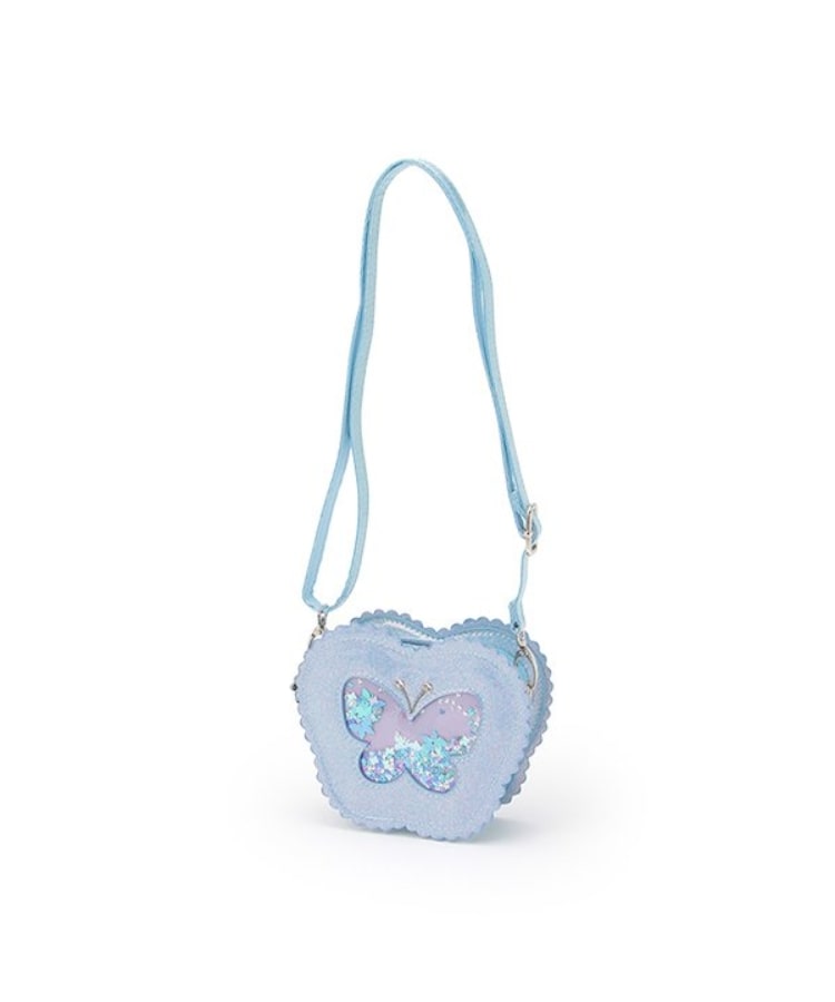 アナ スイ・ミニ(ANNA SUI mini)の蝶コンフェッティショルダーバッグ サックスブルー(090)