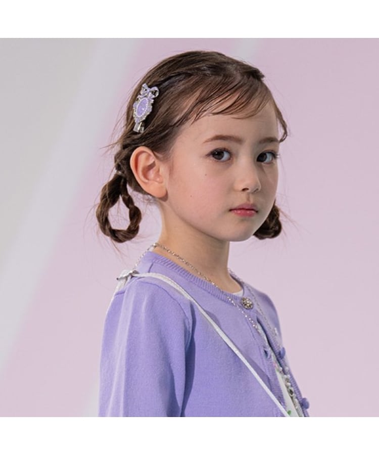 アナ スイ・ミニ(ANNA SUI mini)の金属モチーフヘアクリップ シルバー(006)