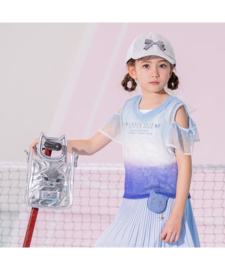 アナ スイ・ミニ(ANNA SUI mini)のメッシュグラデーションT＋タンクトップ サックスブルー(090)