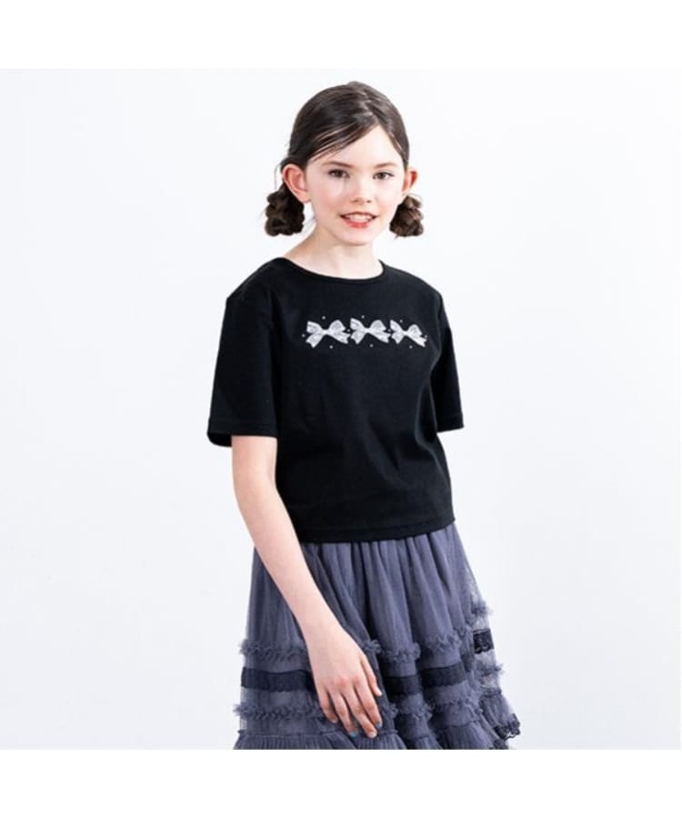アナ スイ・ミニ(ANNA SUI mini)のリボン刺しゅう短丈Tシャツ22