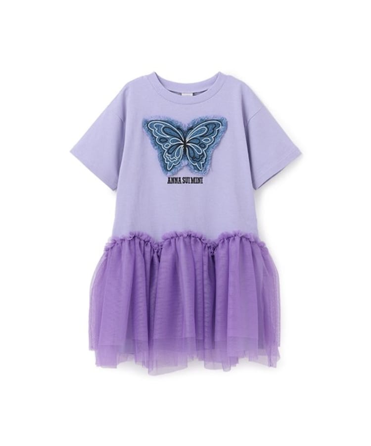 アナ スイ・ミニ(ANNA SUI mini)の蝶チュールドッキングワンピース11