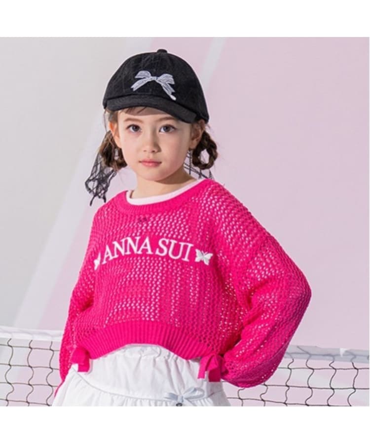 アナ スイ・ミニ(ANNA SUI mini)のメッシュニット＋長袖Tシャツ ボルドー(364)