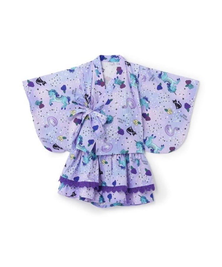 アナ スイ・ミニ(ANNA SUI mini)の甚平 ラベンダー(080)