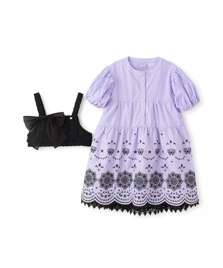 アナ スイ・ミニ(ANNA SUI mini)の【Premium】ビスチェ＋裾刺しゅうワンピース2