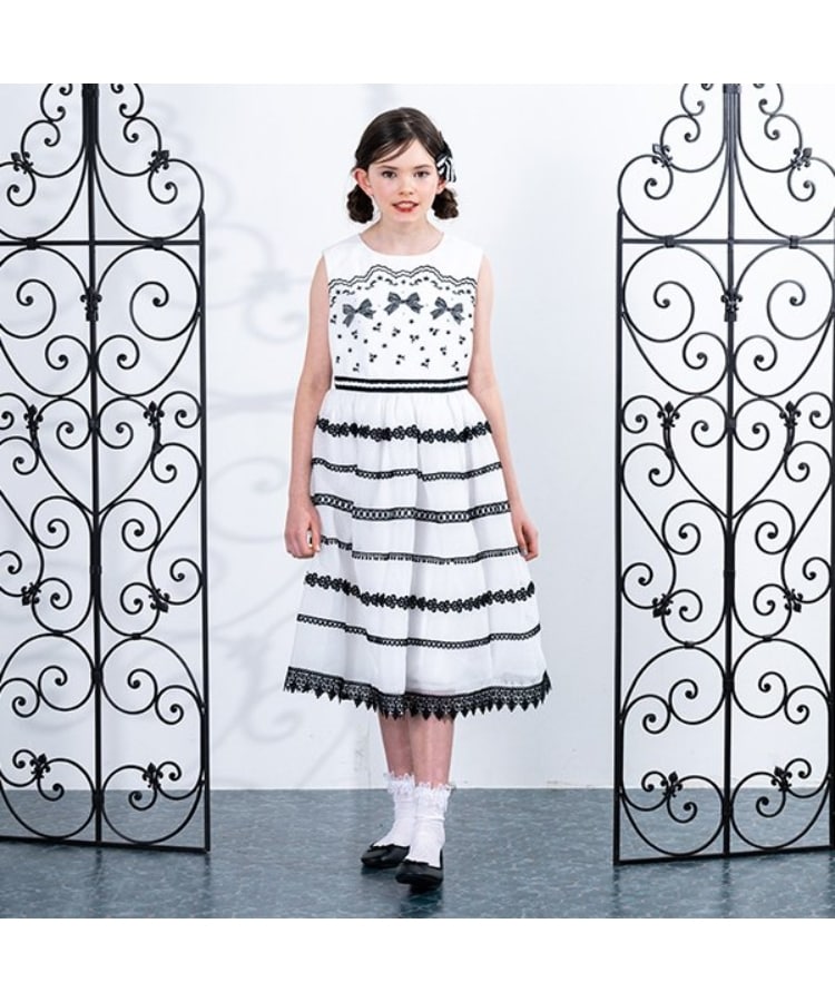 アナ スイ・ミニ(ANNA SUI mini)の【Premium】レースボーダードレス13