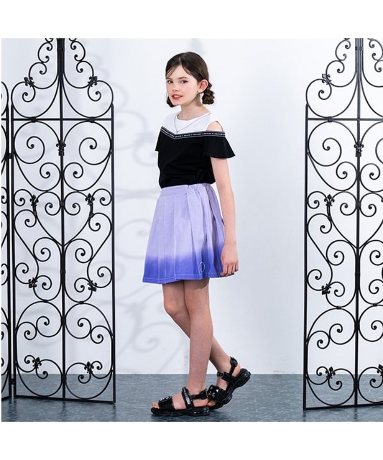アナ スイ・ミニ(ANNA SUI mini)のネックレスつきロゴテープ肩あきTシャツ16