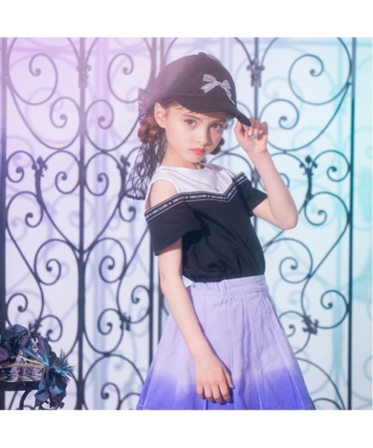 ネックレスつきロゴテープ肩あきTシャツ(Tシャツ) | ANNA SUI ネックレスつきロゴテープ肩あきTシャツ(Tシャツ) | ANNA SUI