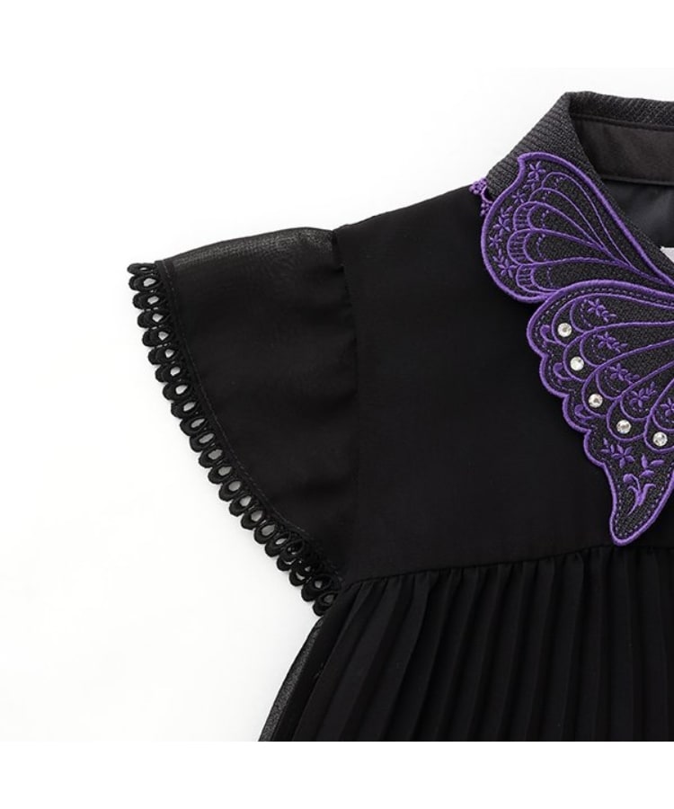 アナ スイ・ミニ(ANNA SUI mini)の【Premium】衿バタフライ プリーツワンピース3