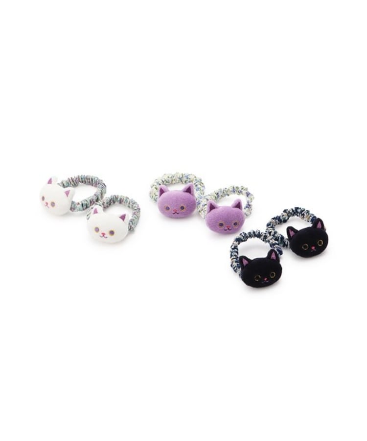 アナ スイ・ミニ(ANNA SUI mini)のネコマスコットヘアポニー2個セット3