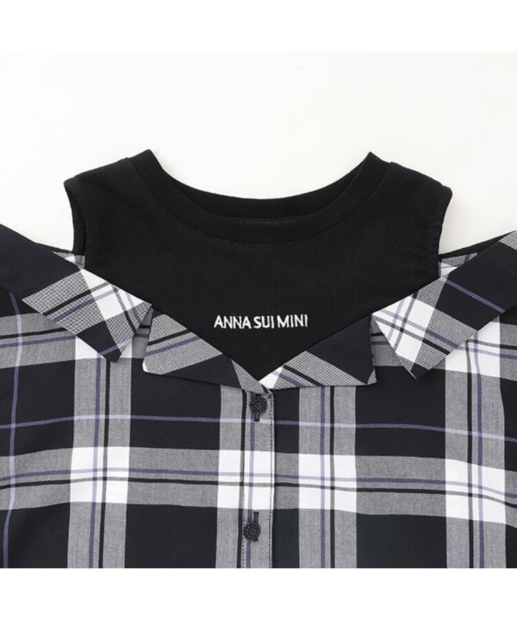 アナ スイ・ミニ(ANNA SUI mini)の【人気商品再入荷】【直営店で取り扱い無し】ドッキングチェックシャツ2