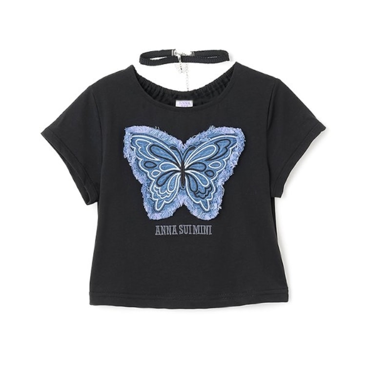 アナ スイ・ミニ(ANNA SUI mini)のチョーカーつき蝶Tシャツ Ｔシャツ