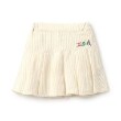 エックスガール ステージス(X-girl STAGES)のカラフルロゴコーデュロイプリーツスカート アイボリー(104)