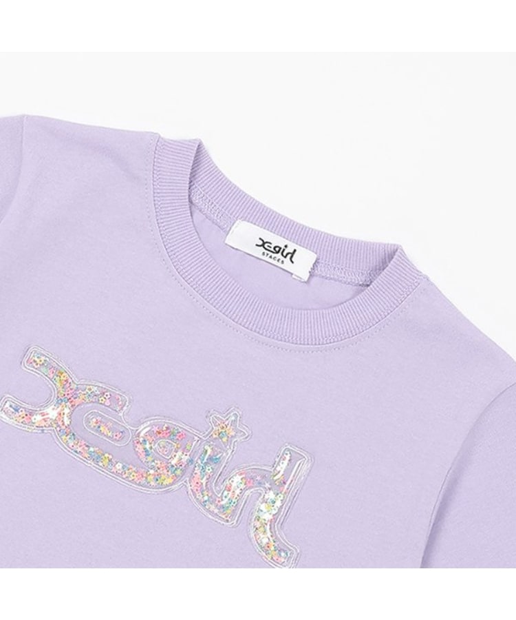 エックスガール ステージス(X-girl STAGES)の立体PVCロゴモチーフ半袖Tシャツ2