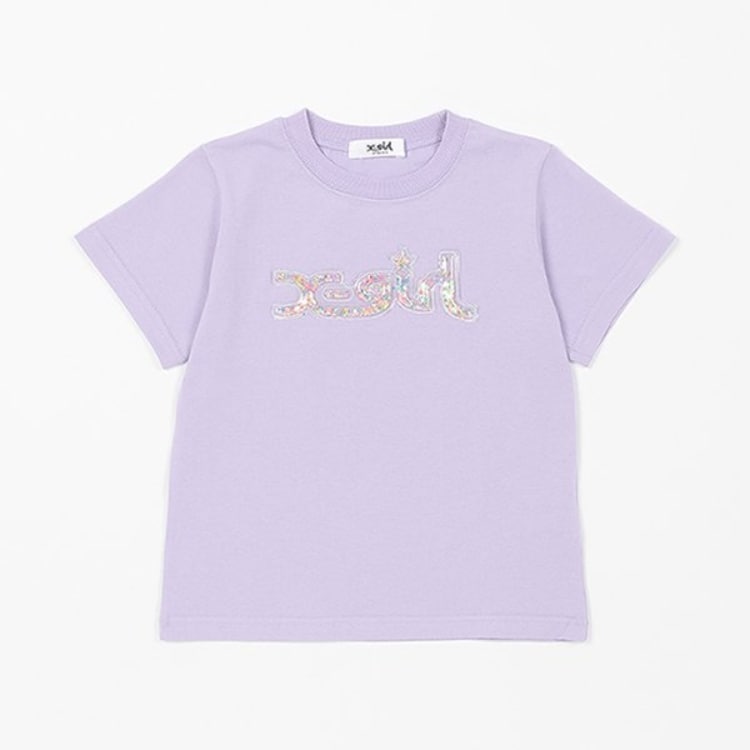 エックスガール ステージス(X-girl STAGES)の立体PVCロゴモチーフ半袖Tシャツ Ｔシャツ