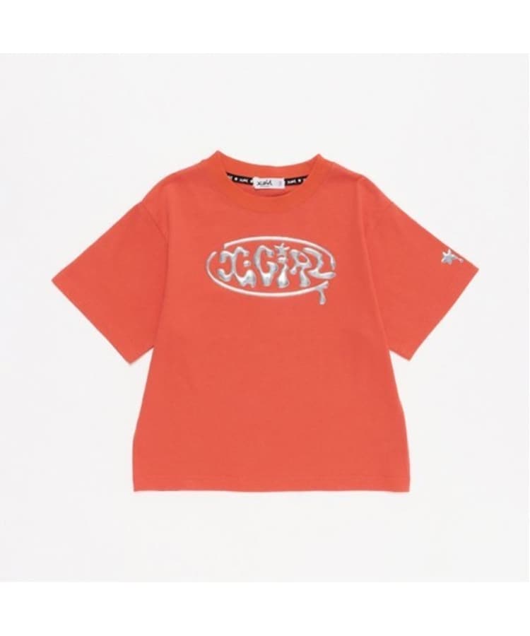 立体メタリックロゴモチーフ半袖Tシャツ(Tシャツ) | X-girl 立体メタリックロゴモチーフ半袖Tシャツ(Tシャツ) | X-girl