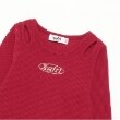 エックスガール ステージス(X-girl STAGES)の肩見せメタリックロゴテレコ長袖Tシャツ2