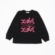 エックスガール ステージス(X-girl STAGES)のミルズロゴ長袖Tシャツ ブラック(219)