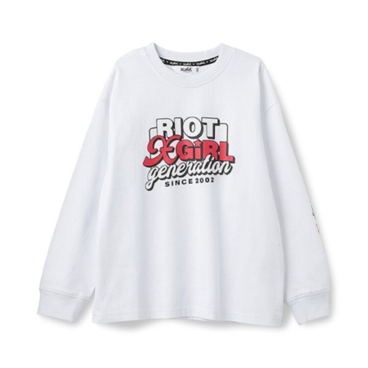 エックスガール ステージス(X-girl STAGES)のロゴプリント長袖Tシャツ Ｔシャツ