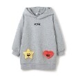 エックスガール ステージス(X-girl STAGES)のキラッキーパーカーワンピース グレー(112)