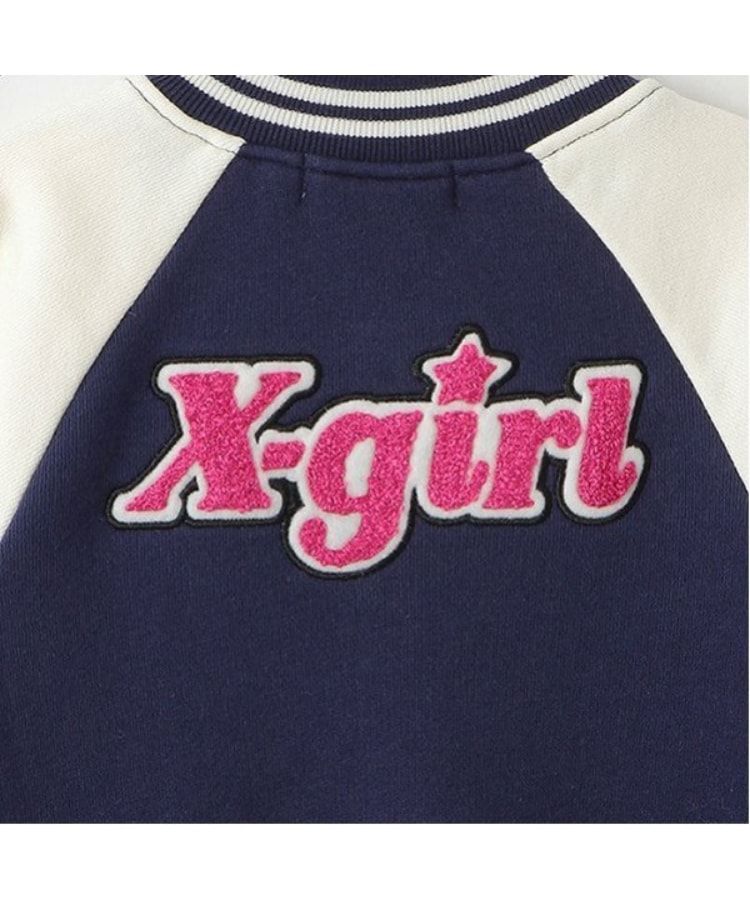 エックスガール ステージス(X-girl STAGES)の刺しゅうスタジャンカバーオール12