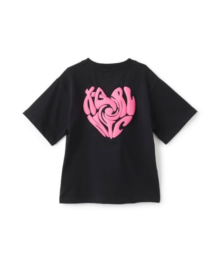 エックスガール ステージス(X-girl STAGES)のハートロゴバックプリント半袖Tシャツ15