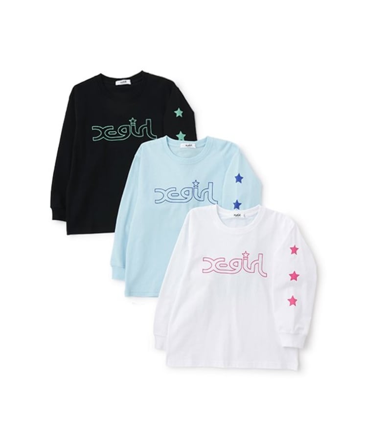 エックスガール ステージス(X-girl STAGES)のミルズロゴ長袖Tシャツ10