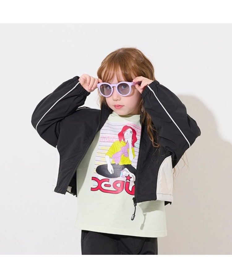 エックスガール ステージス(X-girl STAGES)のガールイラスト長袖Tシャツ10