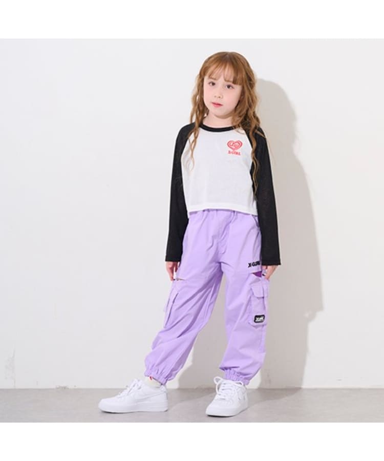 エックスガール ステージス(X-girl STAGES)のハートロゴラグランシアー長袖Tシャツ7