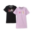 エックスガール ステージス(X-girl STAGES)のラメ発泡ロゴTワンピース14