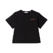 エックスガール ステージス(X-girl STAGES)のガールイラストバックプリント半袖Tシャツ ブラック(219)