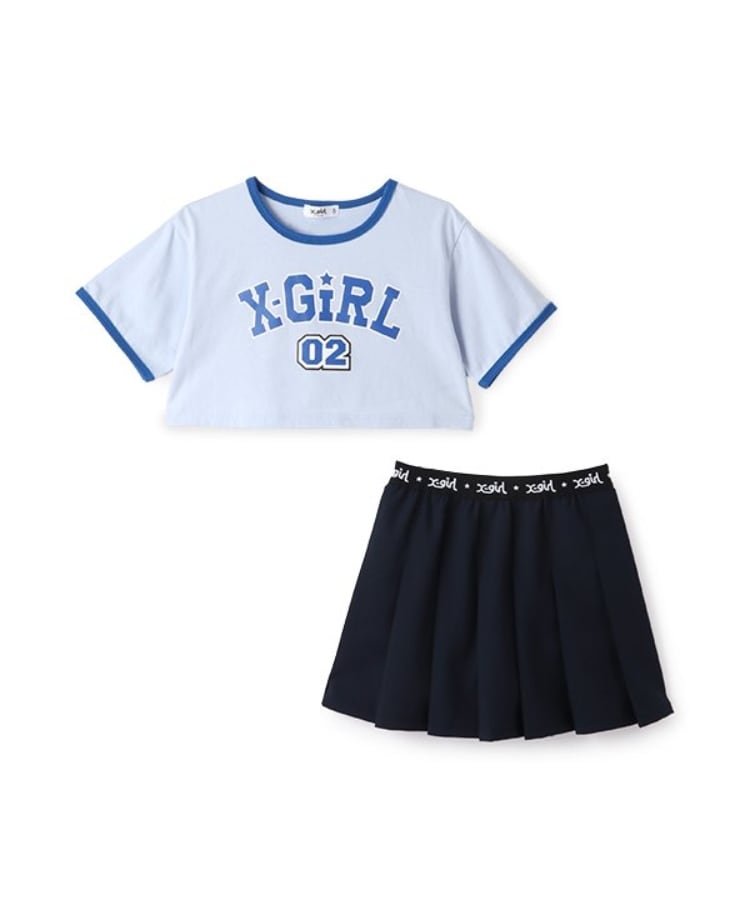 エックスガール ステージス(X-girl STAGES)のショート丈半袖T&プリーツスカートセット6