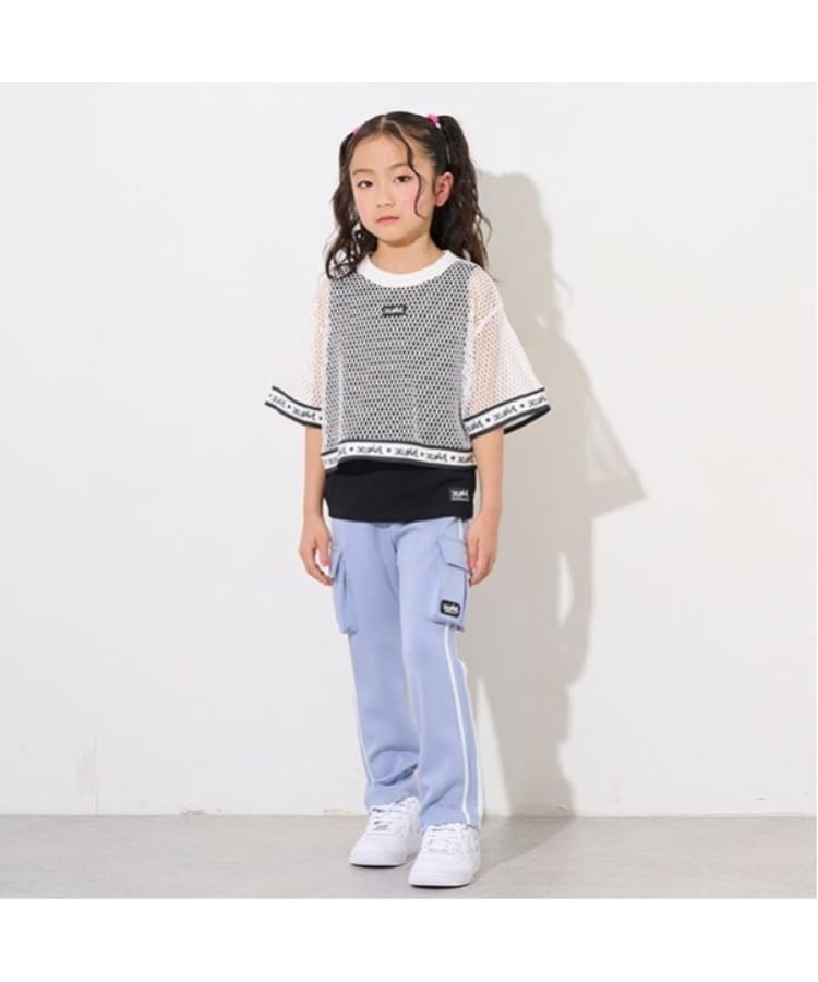 エックスガール ステージス(X-girl STAGES)のメッシュ半袖Tシャツ&タンクトップセット4