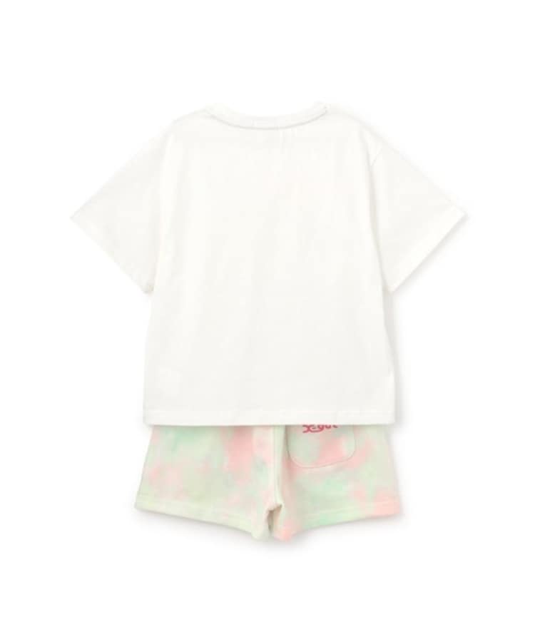 エックスガール ステージス(X-girl STAGES)のスプレーロゴ半袖Tシャツ&ショーツセット6