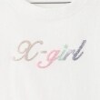 エックスガール ステージス(X-girl STAGES)の【人気商品再入荷】【直営店で取り扱い無し】ラメ発泡プリントロゴ半袖Tシャツ3