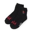 エックスガール ステージス(X-girl STAGES)の【人気商品再入荷】【直営店で取り扱い無し】ロゴ+チェリー刺しゅうソックス ブラック(219)