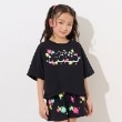 エックスガール ステージス(X-girl STAGES)のグラフィティロゴペイント半袖Tシャツ ブラック(219)
