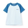 エックスガール ステージス(X-girl STAGES)のバックマルチロゴラグラン半袖Tシャツ ブルー(192)