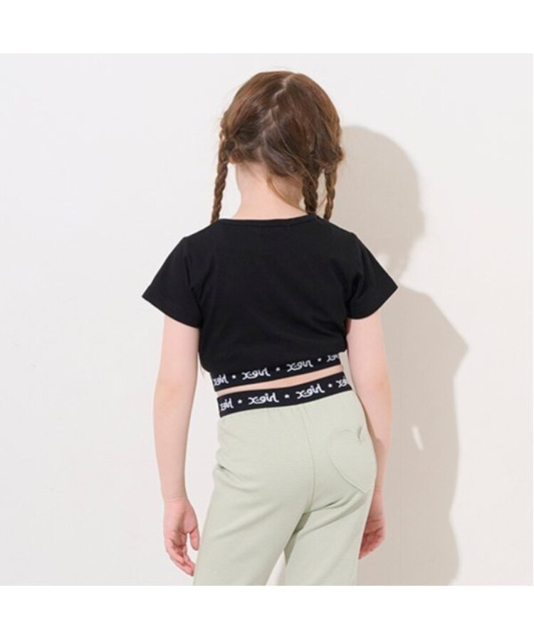 エックスガール ステージス(X-girl STAGES)のロゴウエストショート丈半袖Tシャツ11