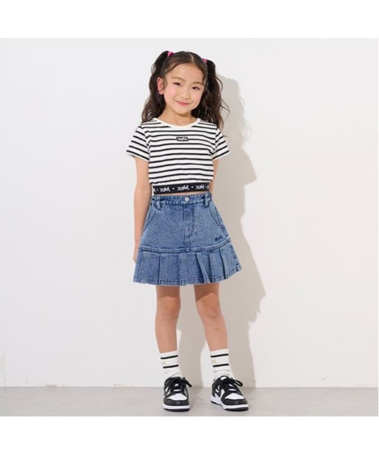 エックスガール ステージス(X-girl STAGES)のロゴウエストショート丈半袖Tシャツ17