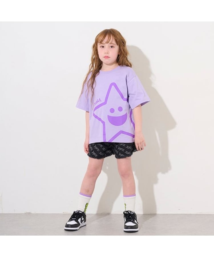 エックスガール ステージス(X-girl STAGES)のロゴジャガードデニムショートパンツ16